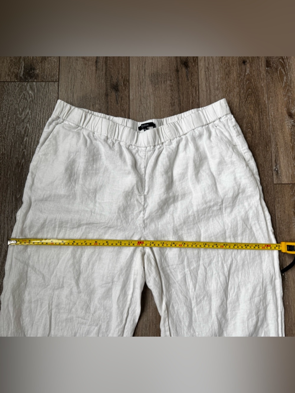 Quince 100% European Linen Pull On Pants White XL Coastal Summer - Picture 8 of 9